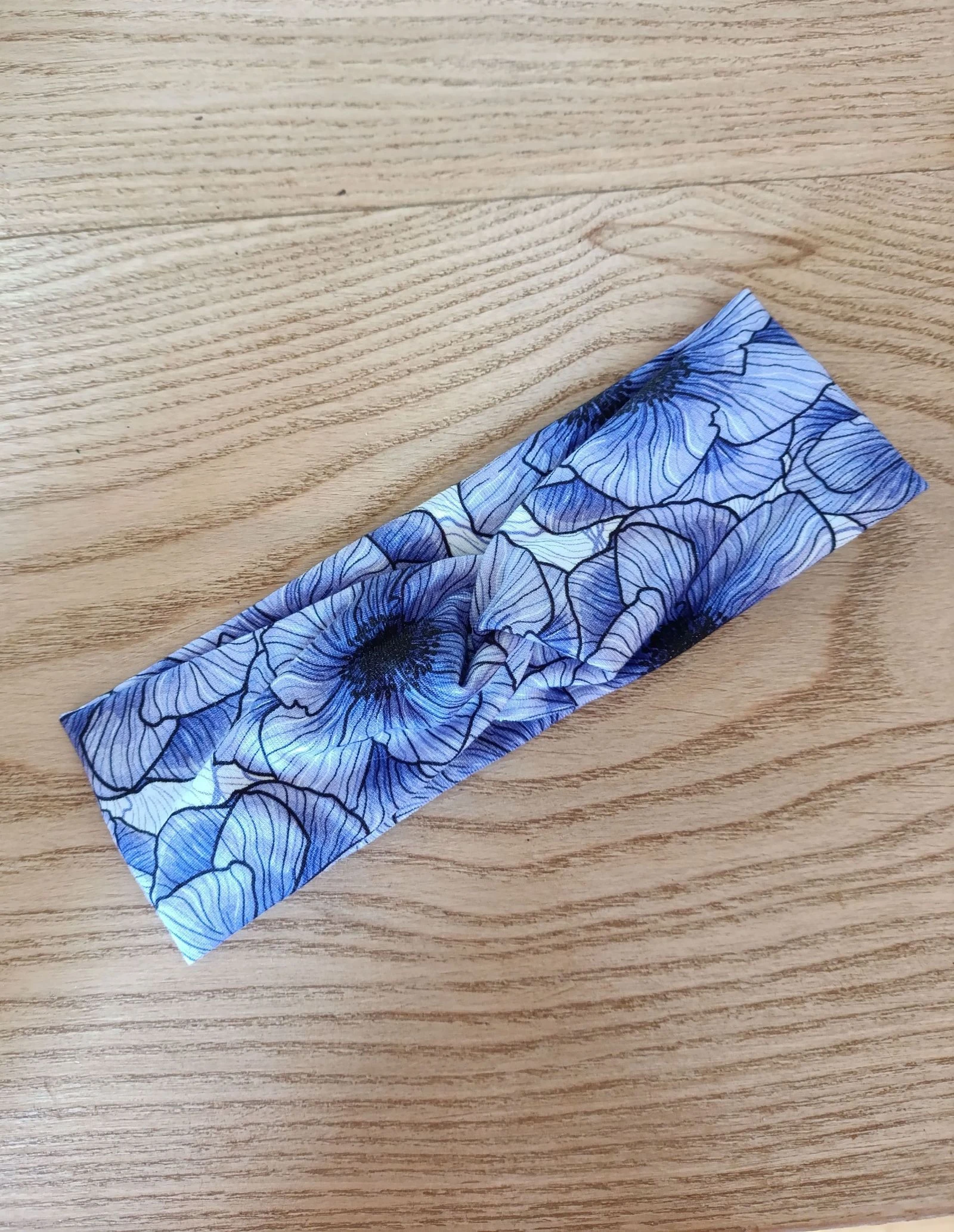 Bandeau voor babyhaar 6-24 maanden - grote paarse bloemen – photo 2